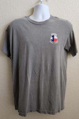 Comfort Colors Gray Texas Flag Ozona T Shirt Medium Lightweight Stretch Soft